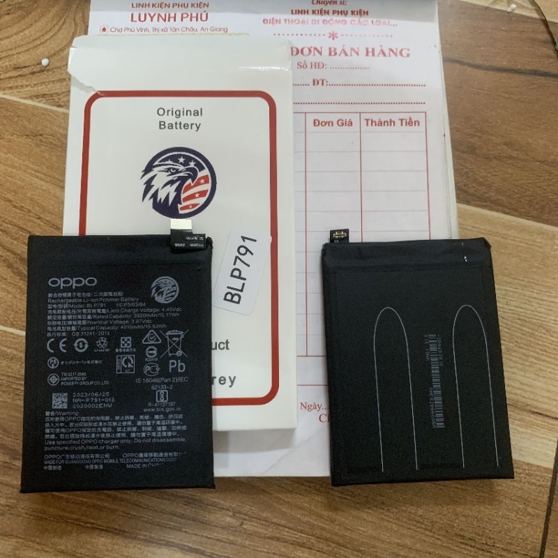 Pin oppo reno 4 blp791 4015mah baqe và đại bàng