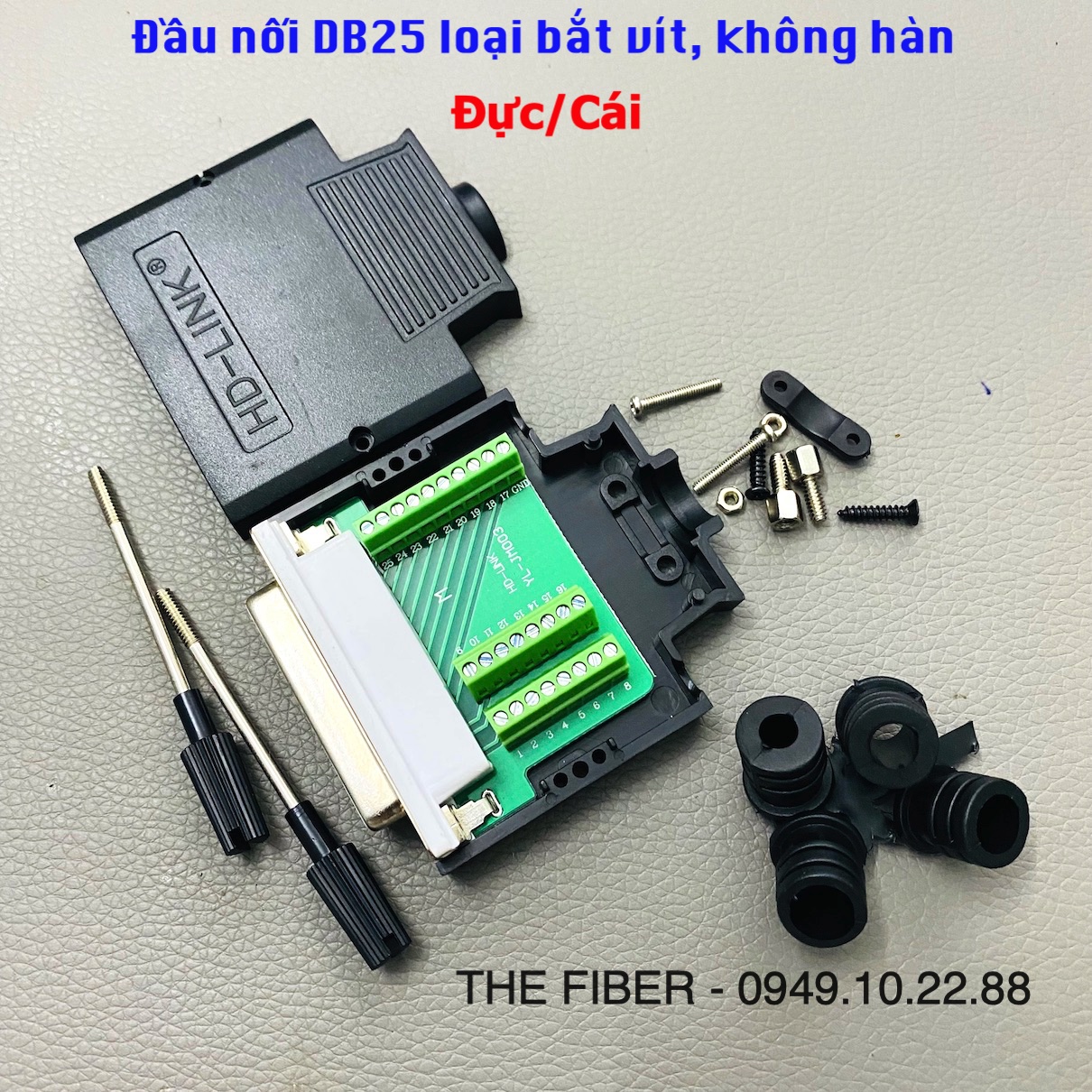 Đầu Jack DB25 không hàn đầu Đực/Cái - Dòng cao cấp