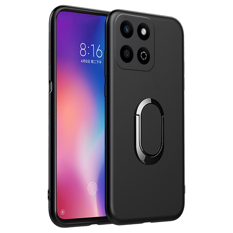For Honor X7C Case Soft Silicone Matte Full Protector Shockproof Car Adsorb Holder Ring For Honor X7C Back cover Phone Cases.