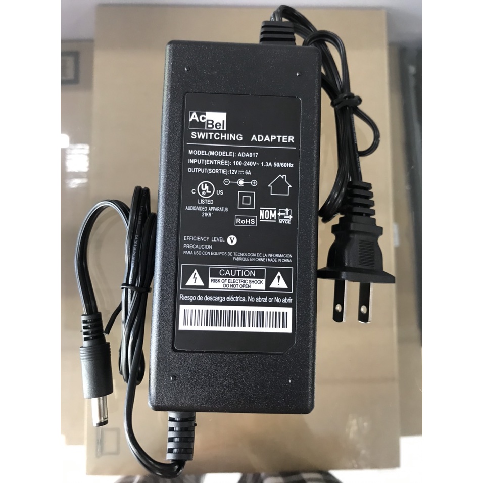 Nguồn Adapter 12V5A ACbel Cho Camera, Đèn Led, Máy Bơm