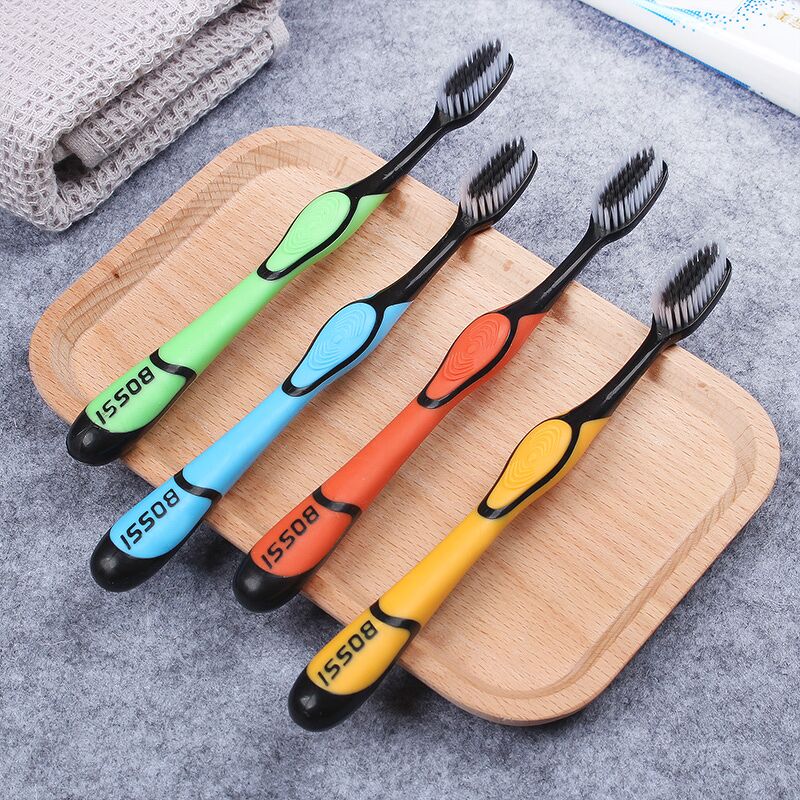 Bàn chải đánh răng than tre hoạt tính Boosi - Bàn chải Than Tre lông mềm màu đen, tinh chất than tre Boosi