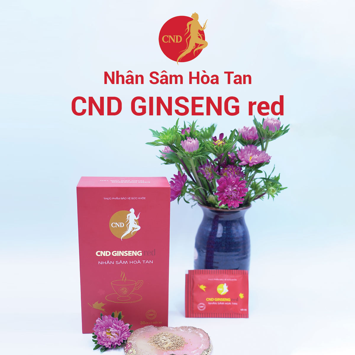 Nhân Sâm Hòa Tan CND GINSENG red - Hộp 30 gói