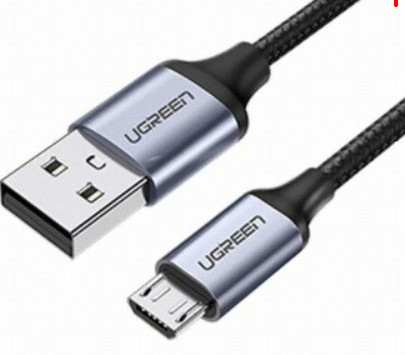 Cáp sạc micro USB 2.0 dài 2m bọc dù sạc 2.4a QC3.0 Ugreen 60148