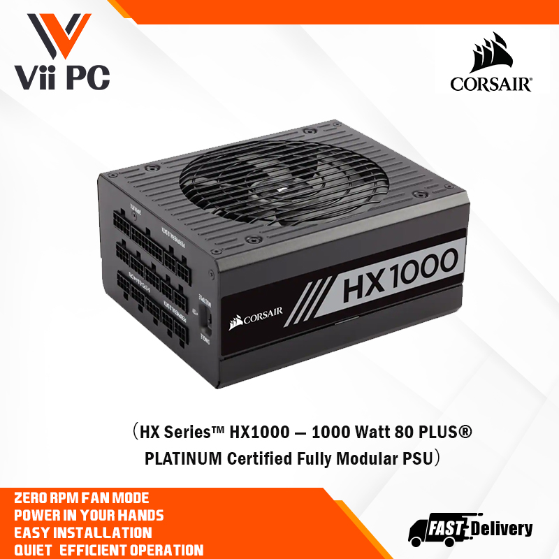 Corsair HX1000 1000 W 80+ Platinum Fully Modular Power Supply Unit