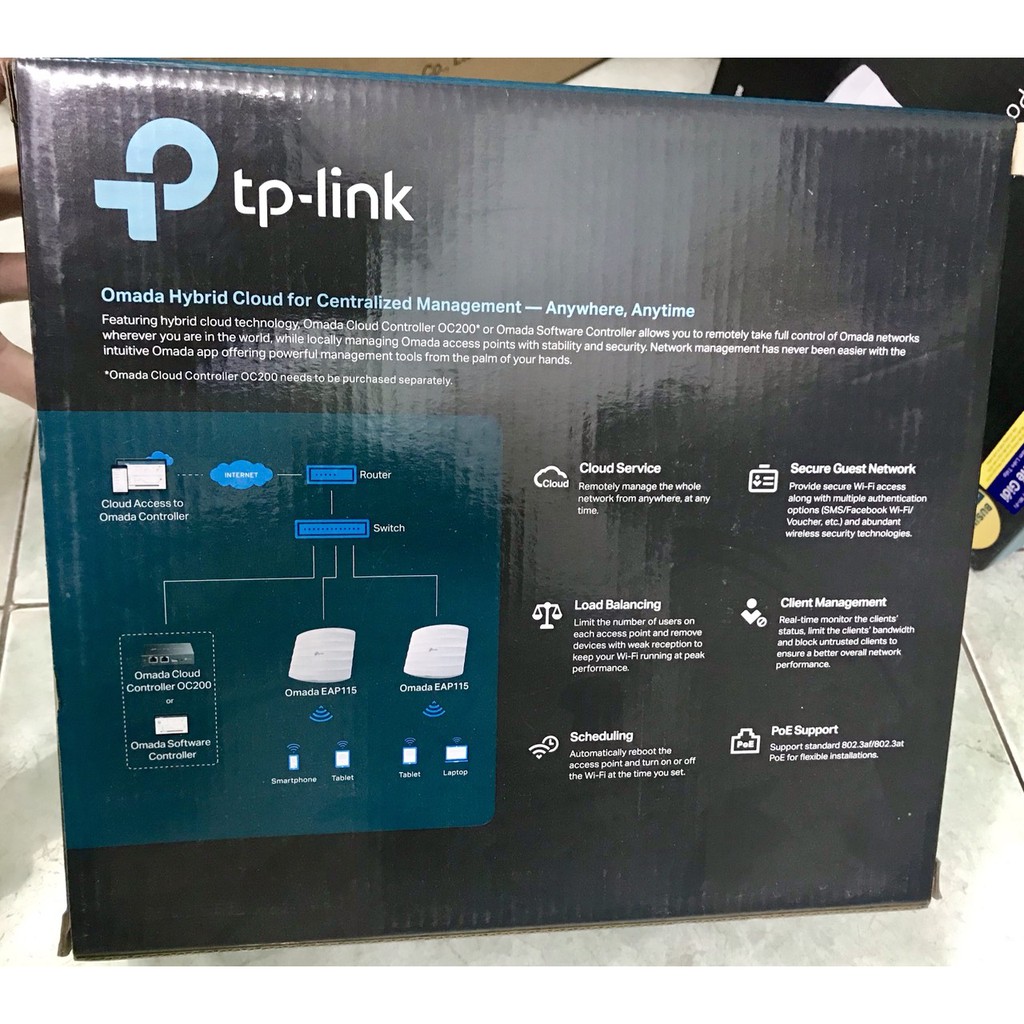 Bộ thu phát TP-Link EAP115 - Wifi 300Mbps Access Point TPlink EAP115 Wireless-N 300Mbps EAP115 | Access Point gắn trần Wi-Fi chuẩn N tốc độ 300Mbps Router Wifi TP-Link EAP115 | Chính hãng