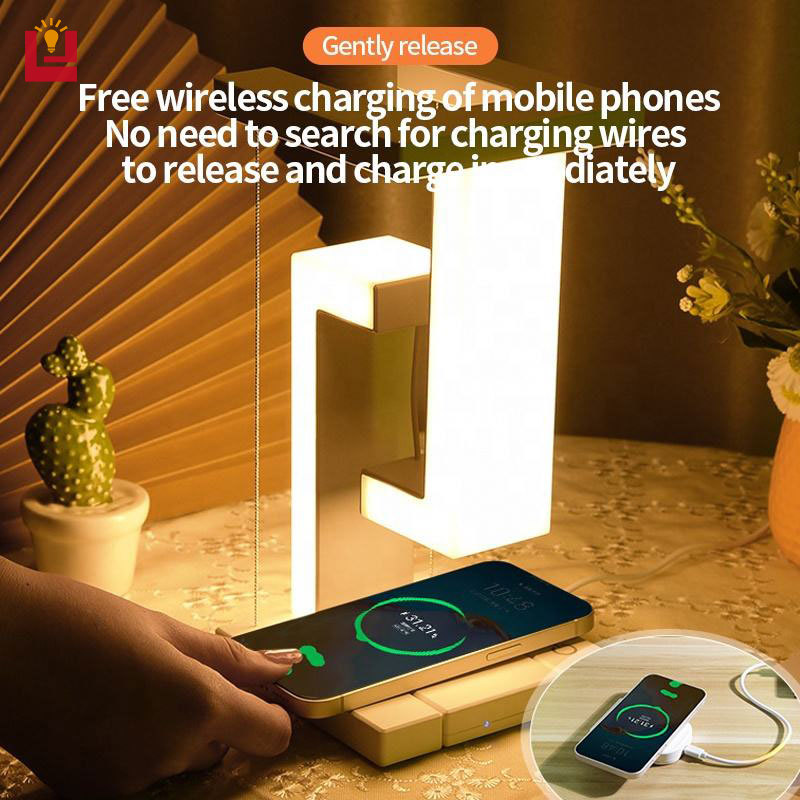 YONUO Table lamp, romantic home decoration, creative light luxury gift, smartphone wireless charging suspension lamp