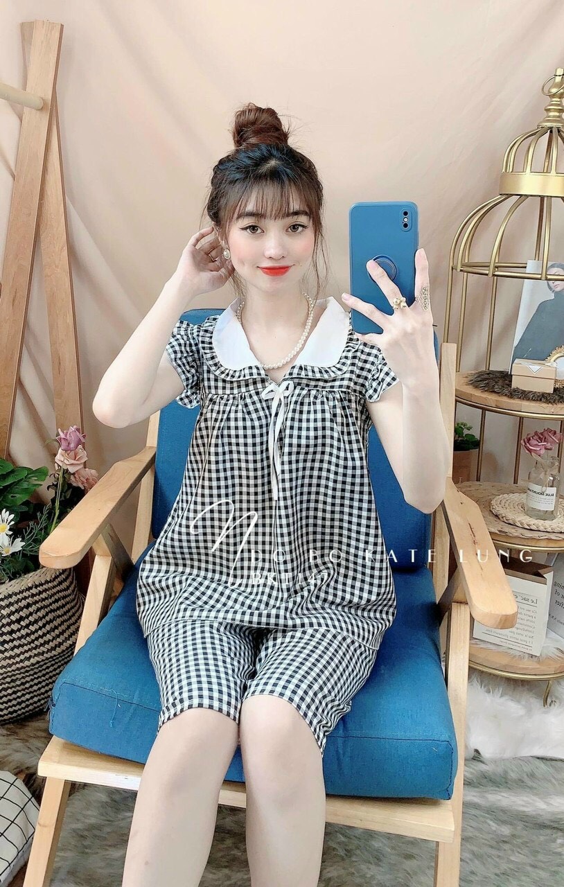 SET BỘ LỤA MẶC NHÀ TAY CÁNH TIÊN DỄ THƯƠNG (ẢNH THẬT) SIZE 40-55KG