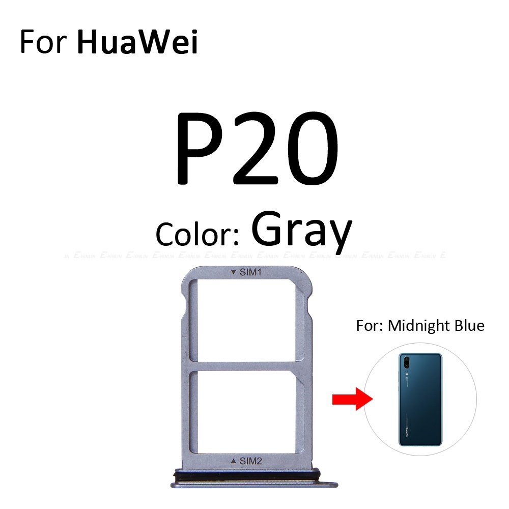 Khay thẻ Sim ổ cắm khe cắm Reader adapter cho Huawei P20 Pro Lite Micro SD đồ đựng thẻ nối linh kiện sửa chữa