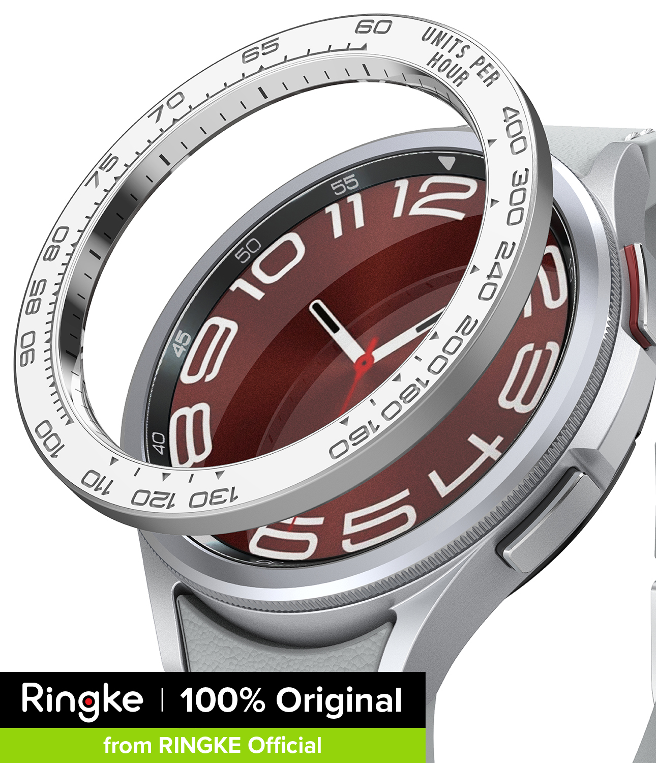 Ringke Premium Bezel Styling Compatible with Samsung Galaxy Watch 6 Classic 43mm Bezel Ring Adhesive Cover Anti Scratch Stainless Steel Protection for Galaxy Watch 6 Classic 43mm Accessory