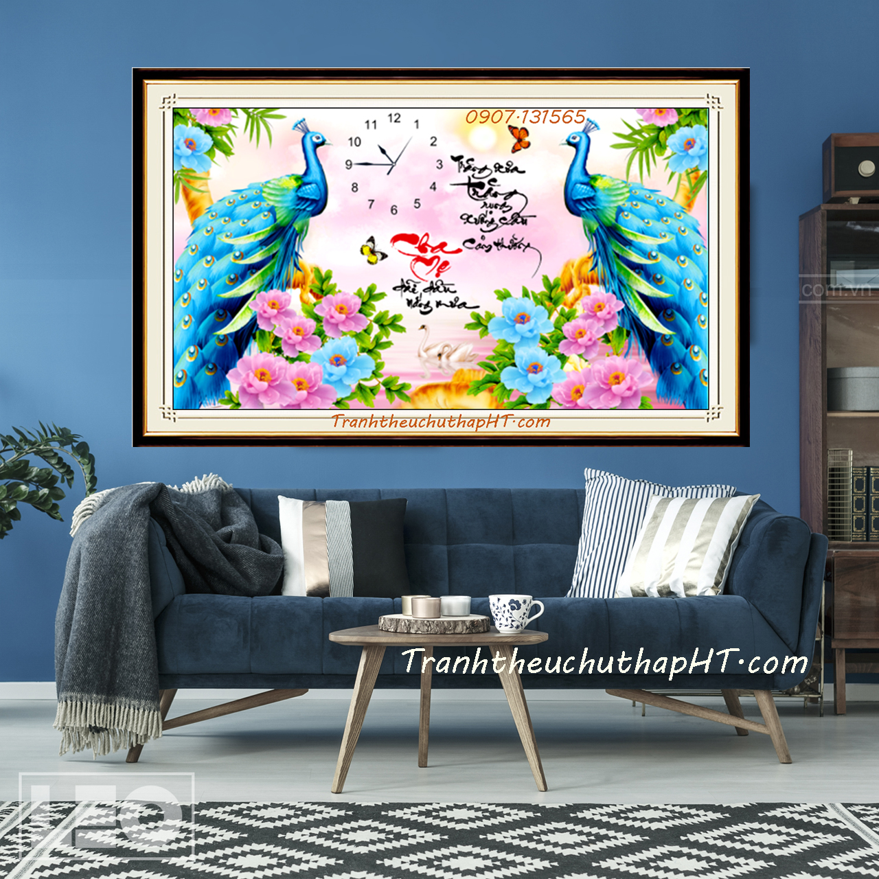 [HCM]Tranh đính đá cha mẹ 100*50cm - tự đính