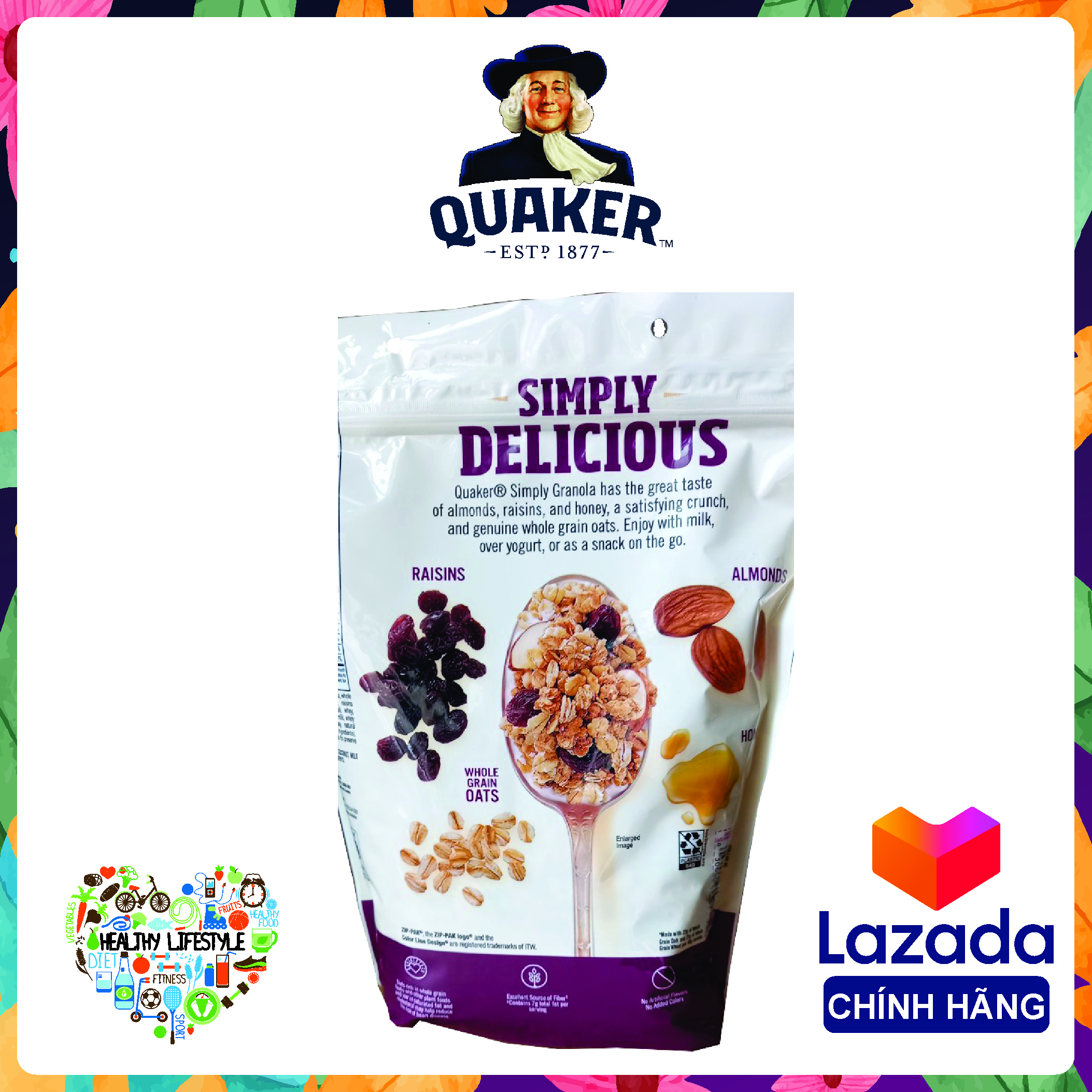 Ngũ Cốc Ăn Liền Simply Granola (1pac 2 gói x 978g)
