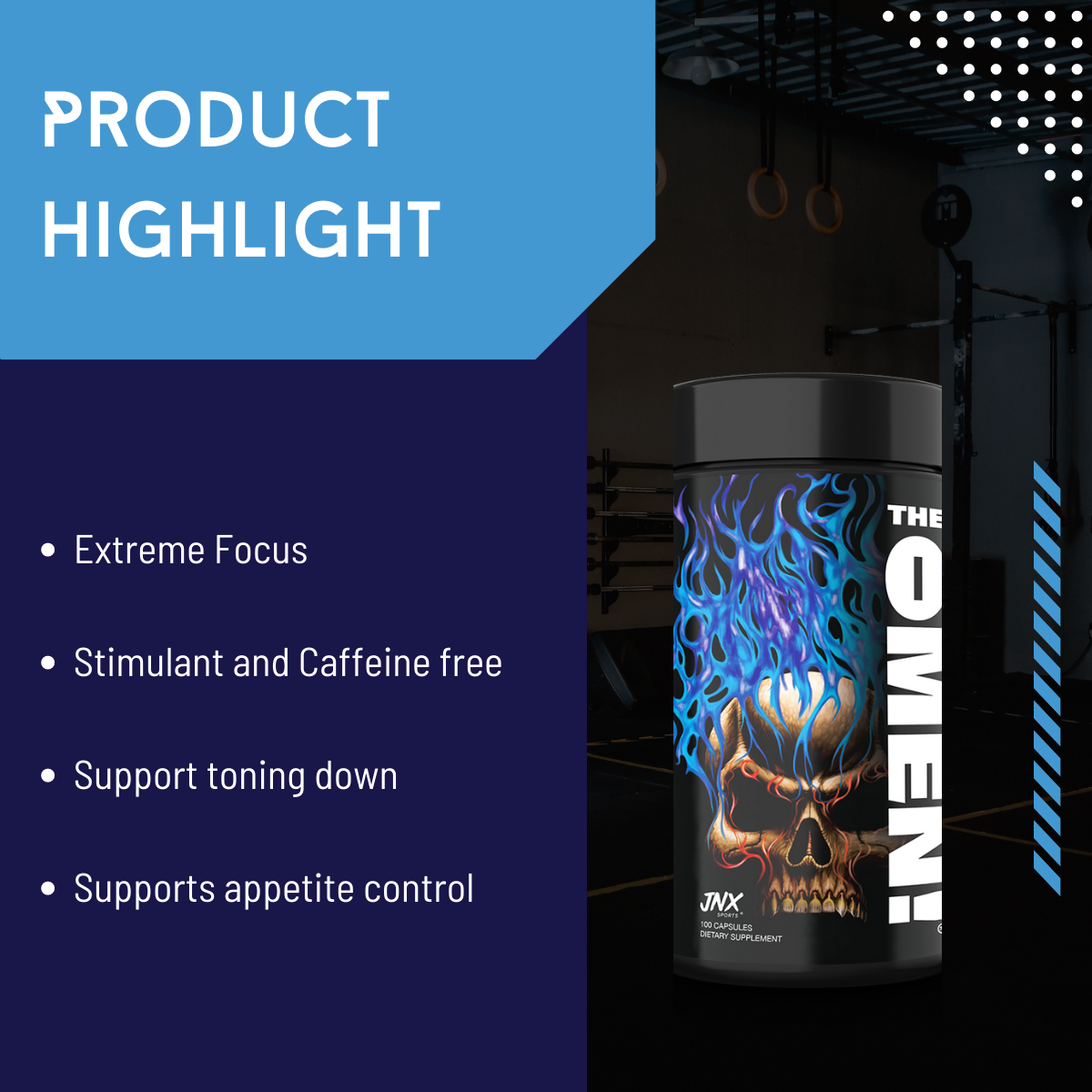 Appetite Suppressant Metabolism Booster JNX SPORTS The Omen! Thermogenic  Fat Burner  Dietary Supplement For Men & Women With L Carnitine | Appetite  Suppressant & Metabolism Booster | 100 Capsules Pre Workout