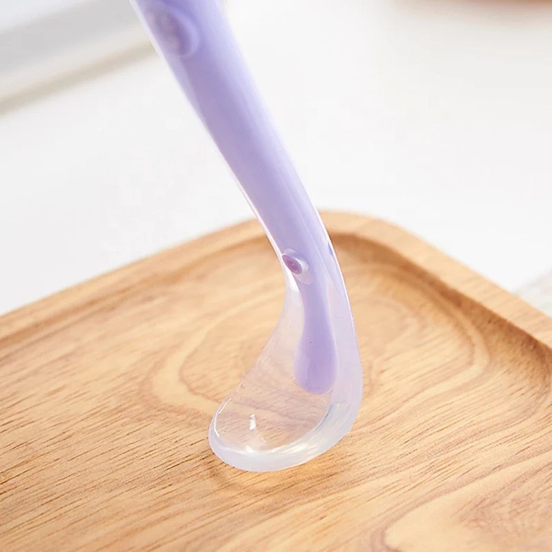 Thìa silicon đầu siêu mềm cho bé tập ăn dặm