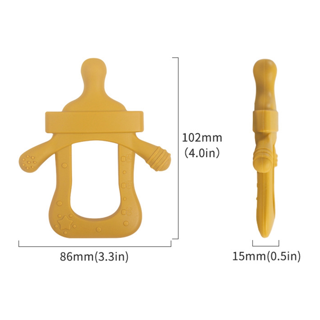 Mini Milk Bottle Teething Toy Baby Teether Necklace Pendant Pacifier Accessories