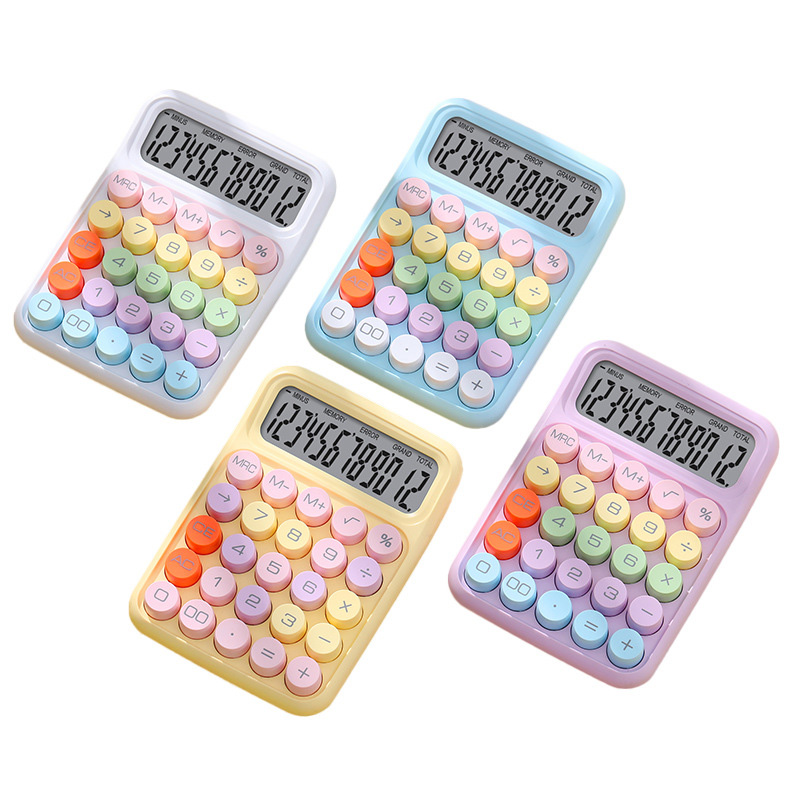 Calculator, Basic Standard Calculator, 12 Digit Desktop Calculator with Large LCD Display and Sensitive Button for Office, School, Home & Business Use