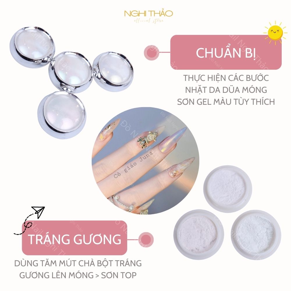 Tráng gương ngọc trai set 6 hũ
