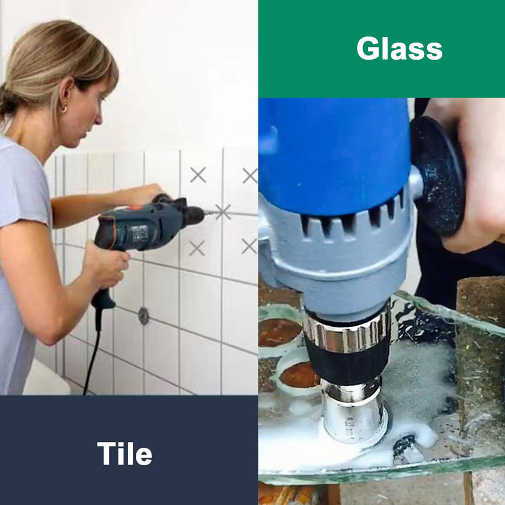 DIPPRUN Diamond Hole Saw Drill Bits Set Kit for Ceramic Premium Glass Drill Bit for Bottles Pots Marble Granite Tile Cutting 6-32mm