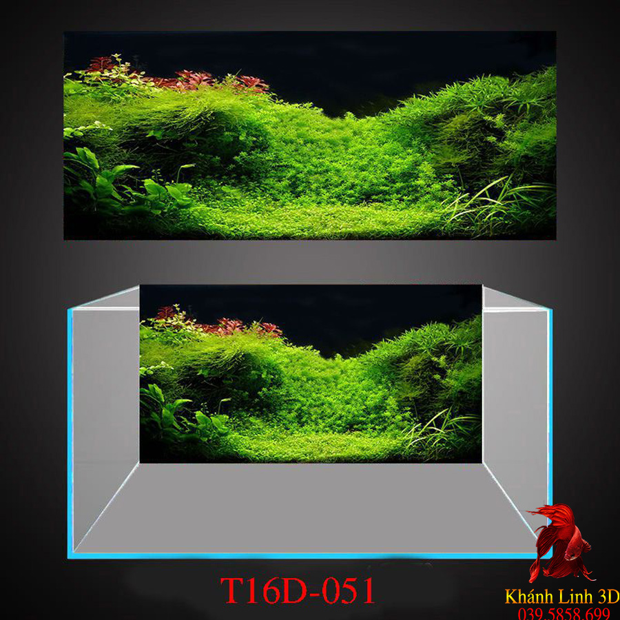 Tranh 3D dán bể cá mẫu Tranh Thuỷ Sinh Phong cảnh rừng cây trang trí hồ cá siêu đẹp, tích hợp keo sẵn trên bề mặt tranh in công nghệ UV, kích thước tranh đa dạng theo yêu cầu bể