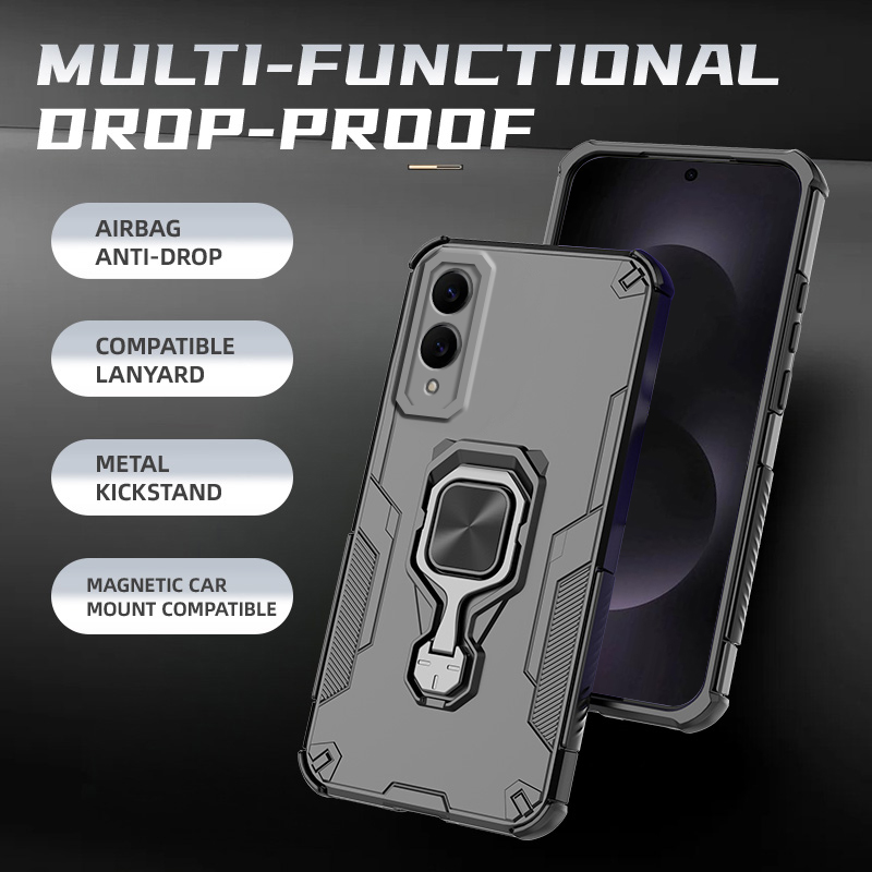 Biruiqu%20For%20Samsung%20Galaxy%20A16%20Soft%20TPU+Hard%20PC%20Fashionable%20Anti%20Drop%20and%20Shock%20Absorber%20Soft%20Shell%20with%20Kickstand%20-%20Image%202