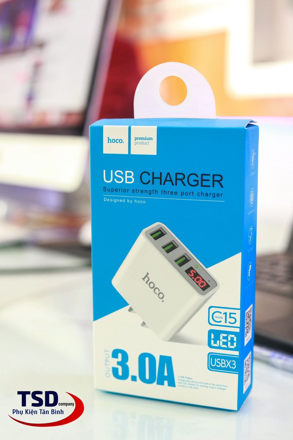 Củ Sạc Đa Năng 3 Cổng USB Hoco C15 Chính Hãng