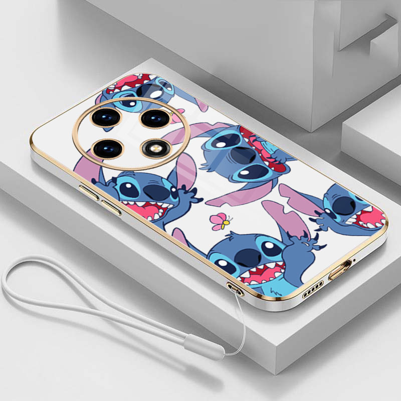 OPPO Reno 12F 5G Reno12F Camera Lens Protection Stitch Family Case Premium Plating Mobile Cover Casing. 