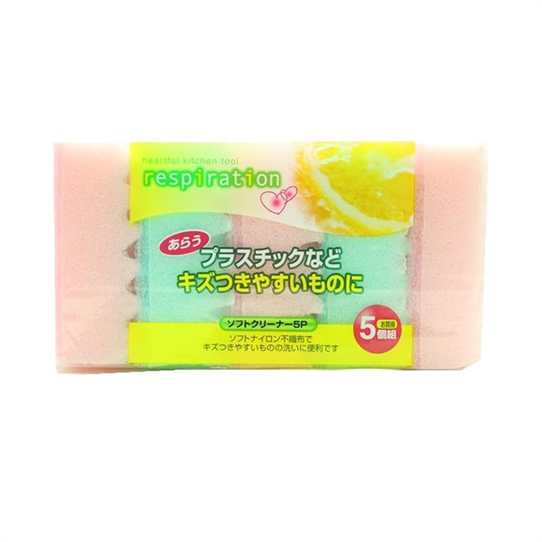 Set 5 miếng xốp rửa bát hình răng cưa Kokubo Nhật Bản