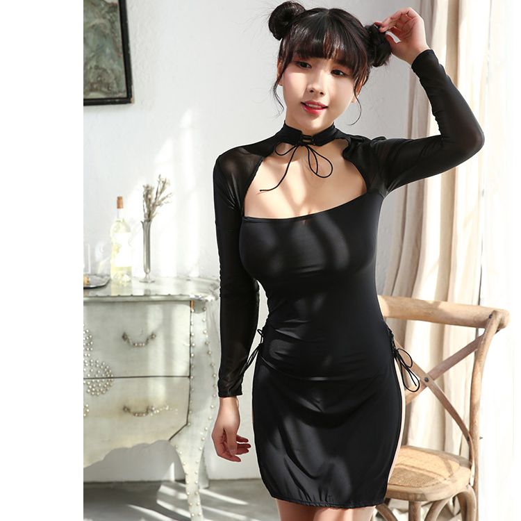 Váy ngủ sexy không che cosplay sườn xám xuyên thấu