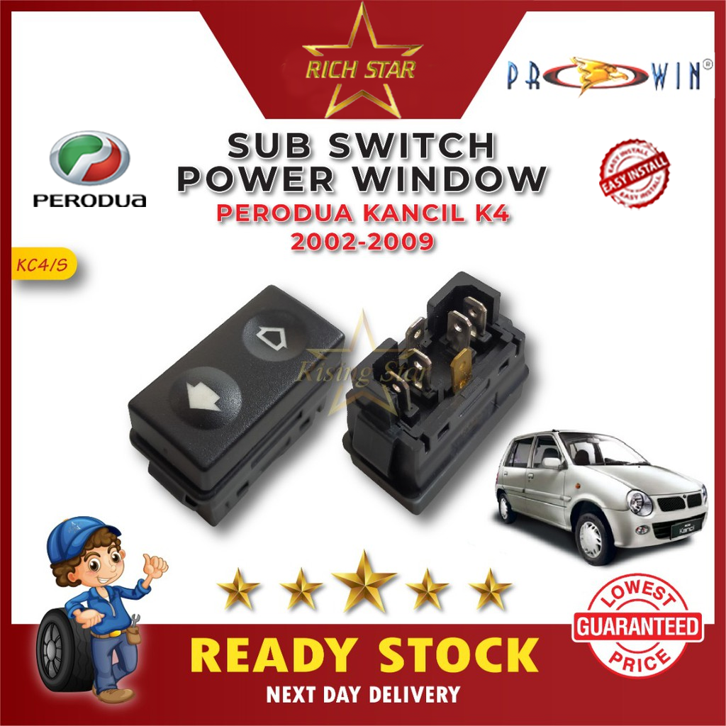 【PERODUA KANCIL NEW/K4( 20022009 )Power Window Switch】 Lazada