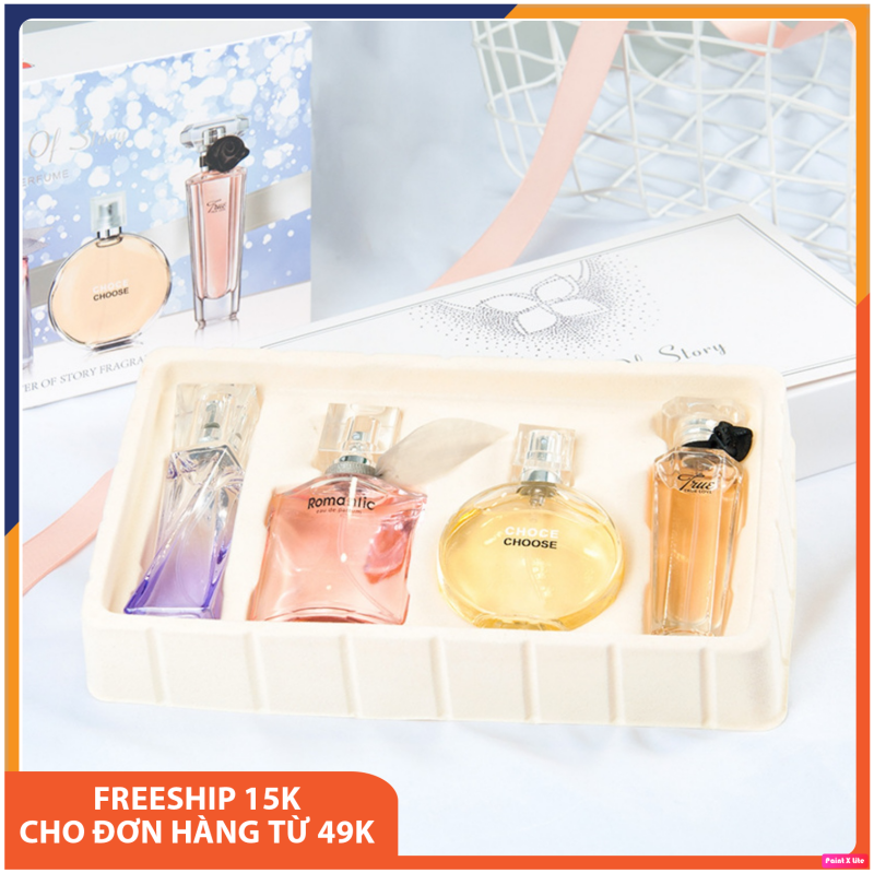 Combo 4 women's perfume bottle fragrance lasting kafina melystore fragrance sweet charming, save long incense, shape spray bottle body plush, sweet fragrance soothing refreshing mature, perfume women high-grade genuine cheap 100ml Mely PN033