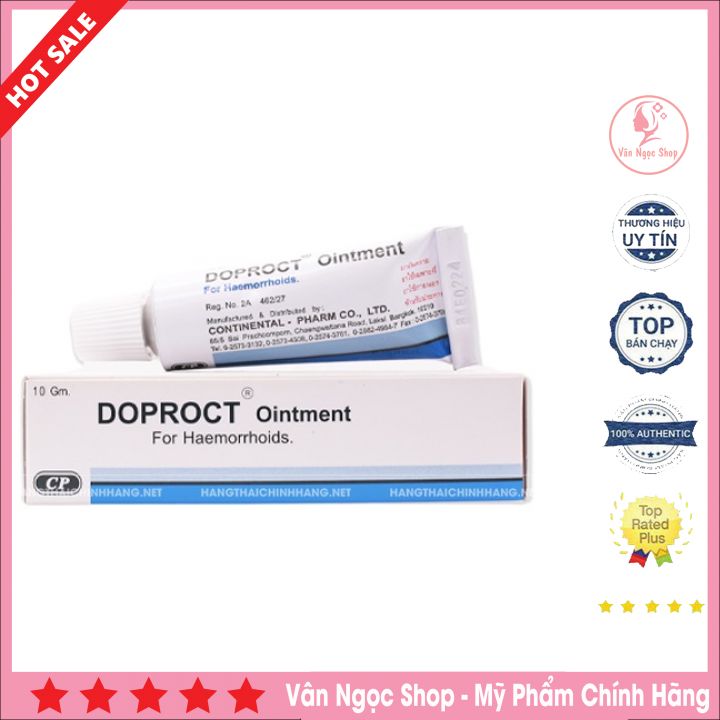 (Chính Hãng) Combo Kem Bôi và Đặt Trĩ DOPROCT Thái Lan Hiệu Quả