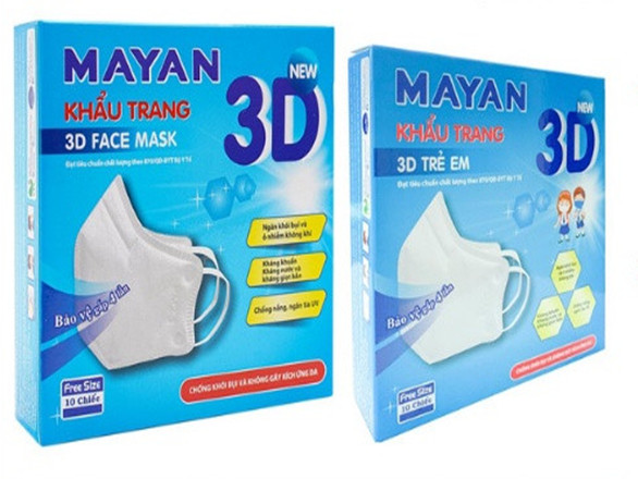 Khẩu trang 3D cao cấp 4 lớp Mayan Mask Hộp 10 cái - Túi 5 cái thumbnail