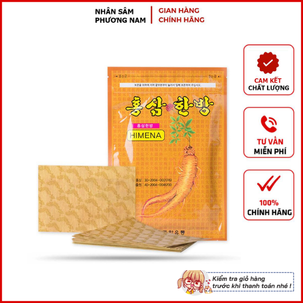 Combo 10 Gói Cao Dán Vàng Hồng Sâm Himena Hàn Quốc