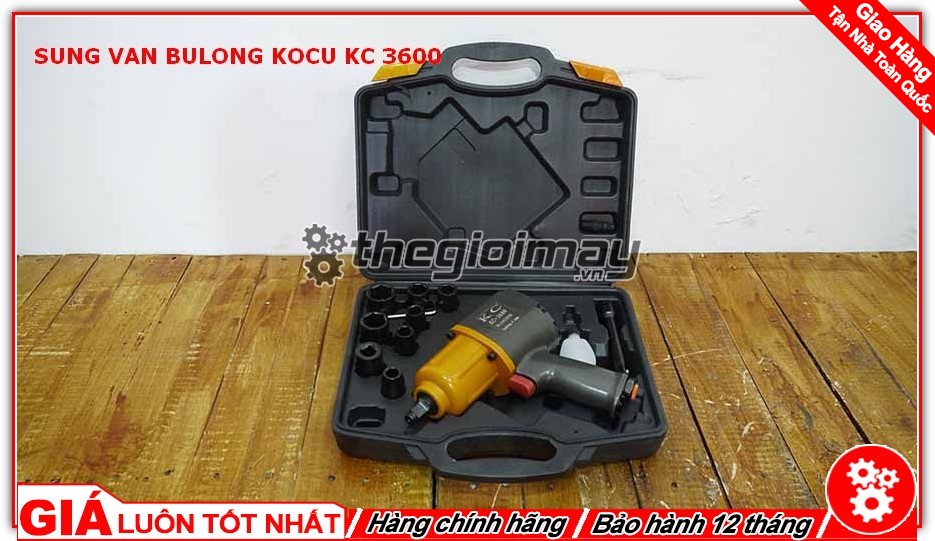 [HCM]Máy vặn bu lông 2 búa 1/2 inch Kocu KC-3600