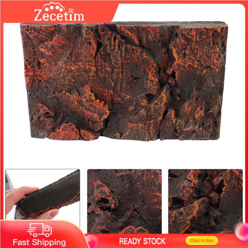Zecetim 1pc 3d nền bể bò sát bảng trí bể rùa tấm nền
