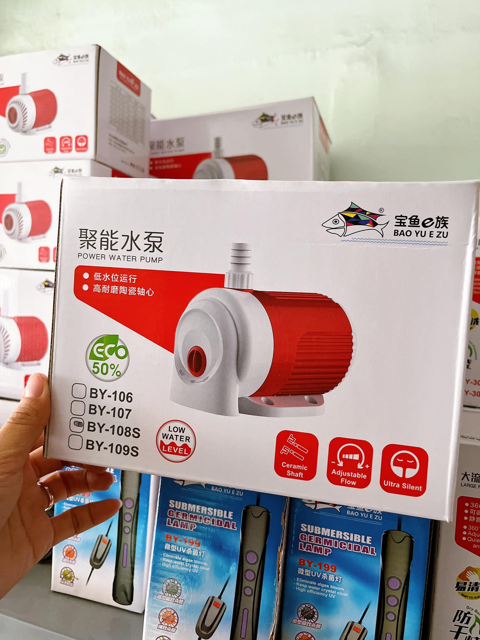 (CHÍNH HÃNG) Máy Bơm Bể Cá Baoyu BYB-800-1000-2000-3000-4000-5000-6000 (BY-101,BY-102,BY-103,BY-104,BY-105,BY-106,BY-107,BY108S)