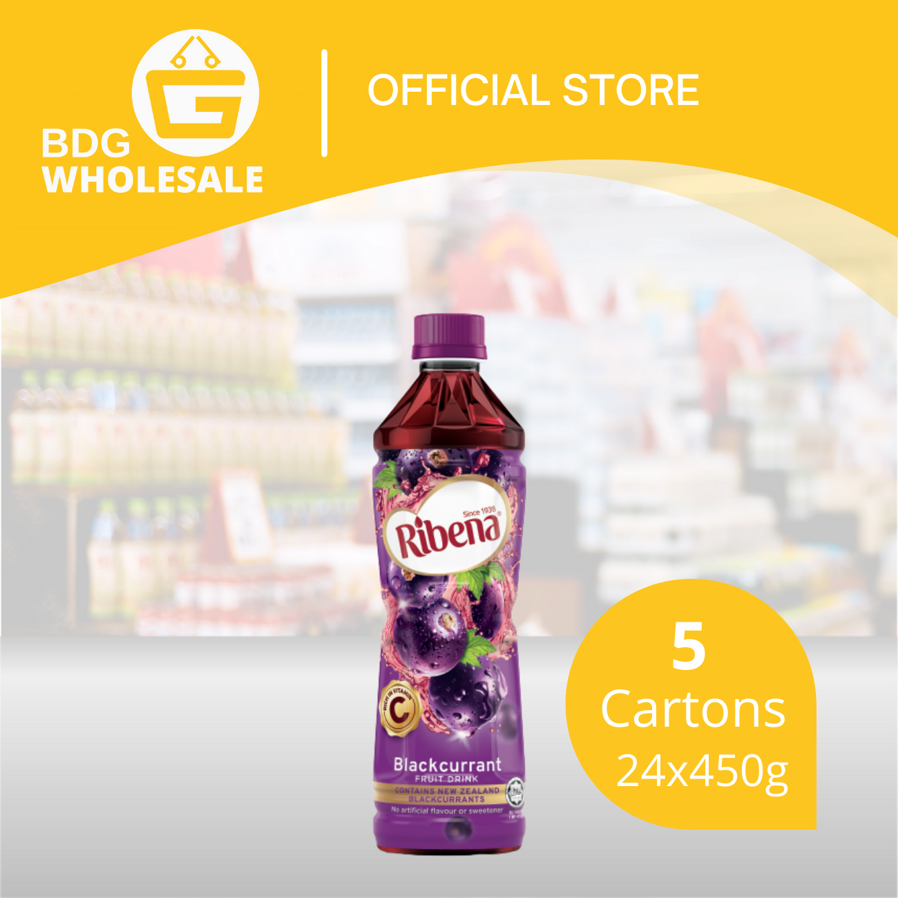 Ribena Blackcurrant Fruit Drink Regular 24 X 450ml Lazada