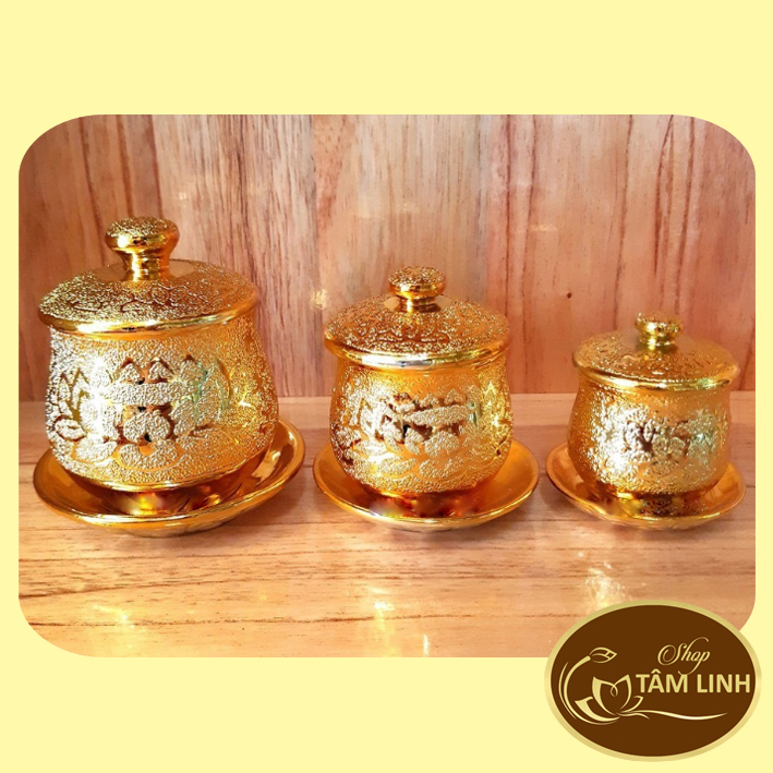Chung Nước Thờ Cúng Kim Sa Vàng