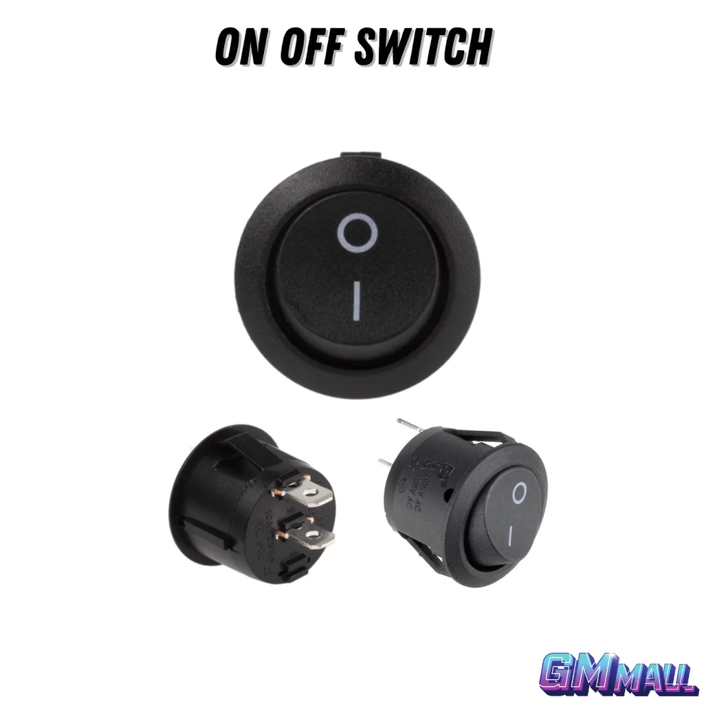 ON OFF POWER SWITCH 1pc Round Rocket Switch Spotlight Headlamp Wiring ...