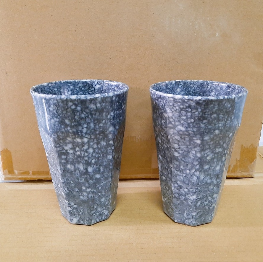 Ly(cốc) uống nước, trà nhựa Melamine vân đá đen