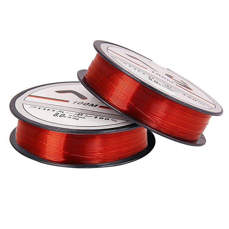 EATJHY Lua Mồi Câu Cá dây nylon 100 mét dây câu chính Dây Câu cá lụa Nguyên Bản Màu phụ kiện câu cá ngoài trời