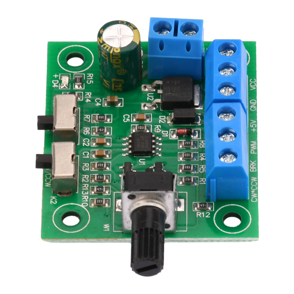 Ziqqucu Dc8-24V PWM không chổi than Bộ điều khiển tốc độ động cơ dòng điện một chiều điều khiển tốc độ động cơ bảng điều khiển tiến và lùi 18kHz