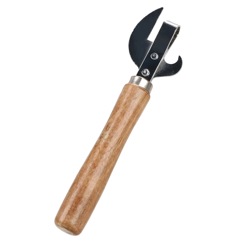 costel 【Kitchen Utensils】Wooden handle can opener Portable manual cover remover Beer bottle opener Kitchen accessories multifunctional small tools