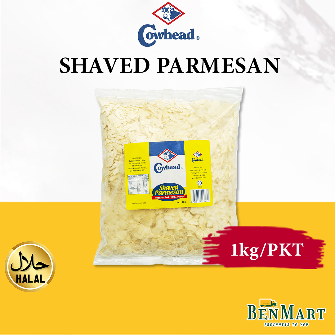 [BenMart Frozen] Cowhead Shaved Parmesan Cheese Bulk Value Pack 1kg