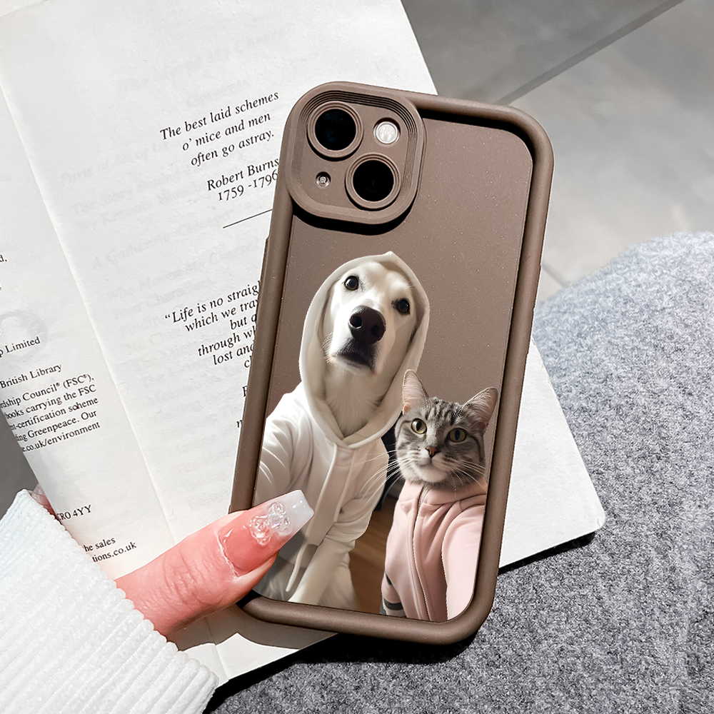 ZCSIBORUI for Vivo S1 Pro Back Cover Cool Hoodie Cats Dogs Group Photo Pattern Soft Camera Protection Rubber Square Ladder Phone Case. 