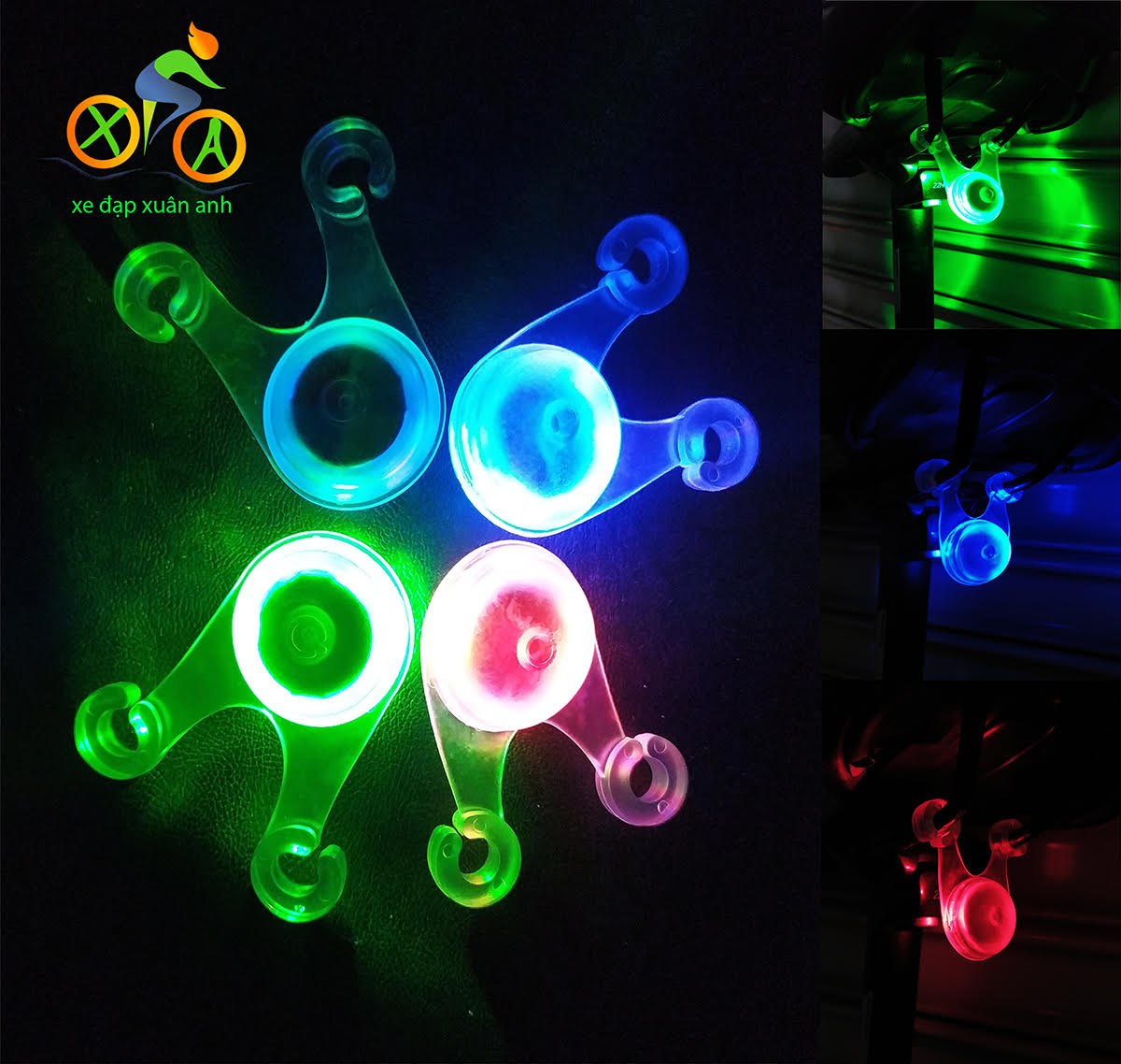 [Xe Đạp Xuân Anh] Đèn LED 3 chế độ gắn yên xe đạp chống nước