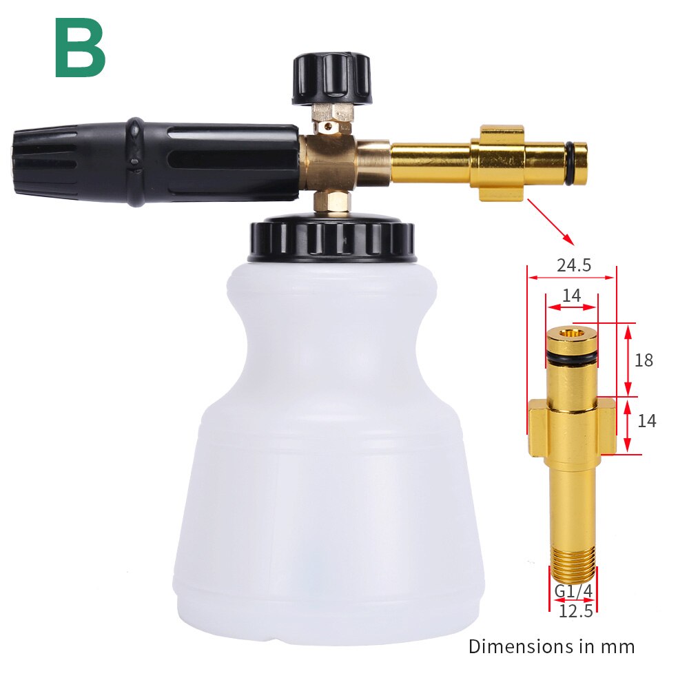 Pressure Washer Snow Foam Lance For Huter High Pressure Foam Gun Cannon Soap Foamer Nozzle Car 1199