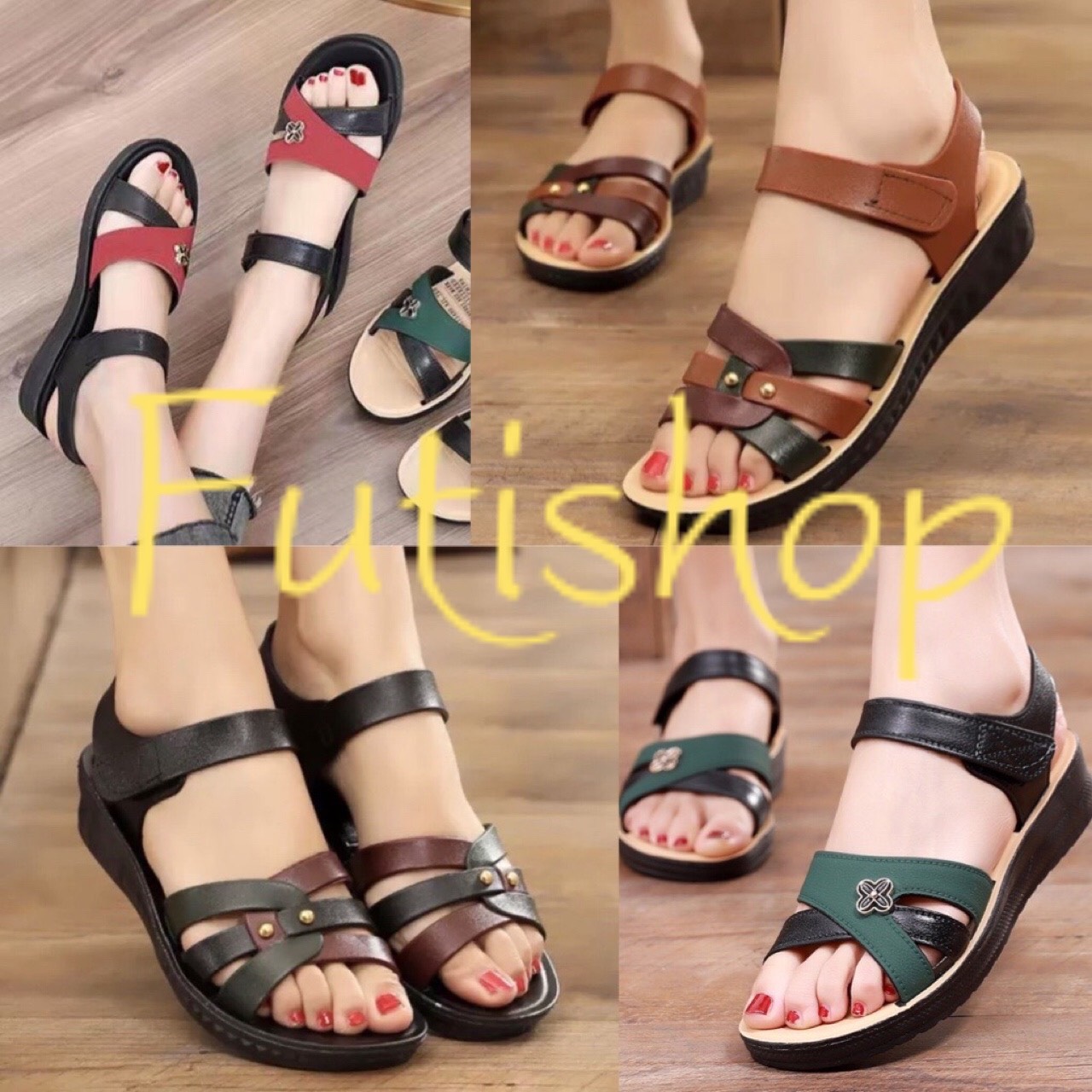 Dép sandal quai hậu nữ thời trang thiết kế chắc chắn bền đẹp êm chân thumbnail