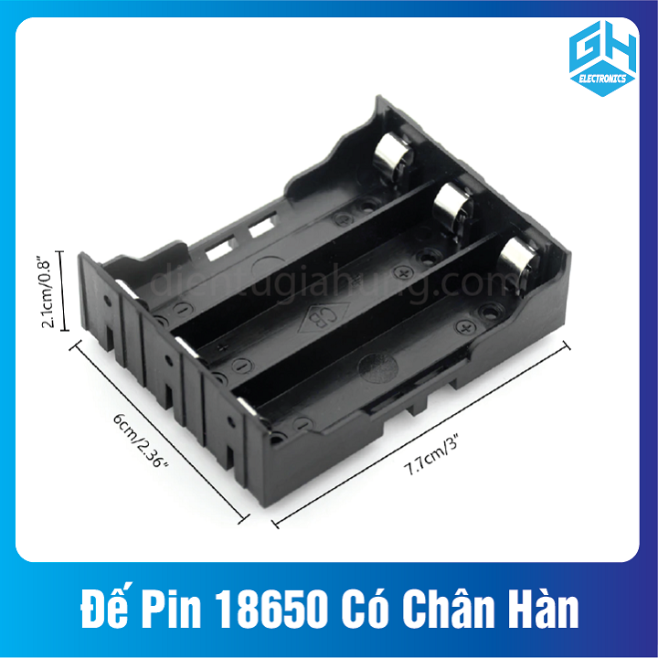 Đế Pin 18650 Có Chân Hàn