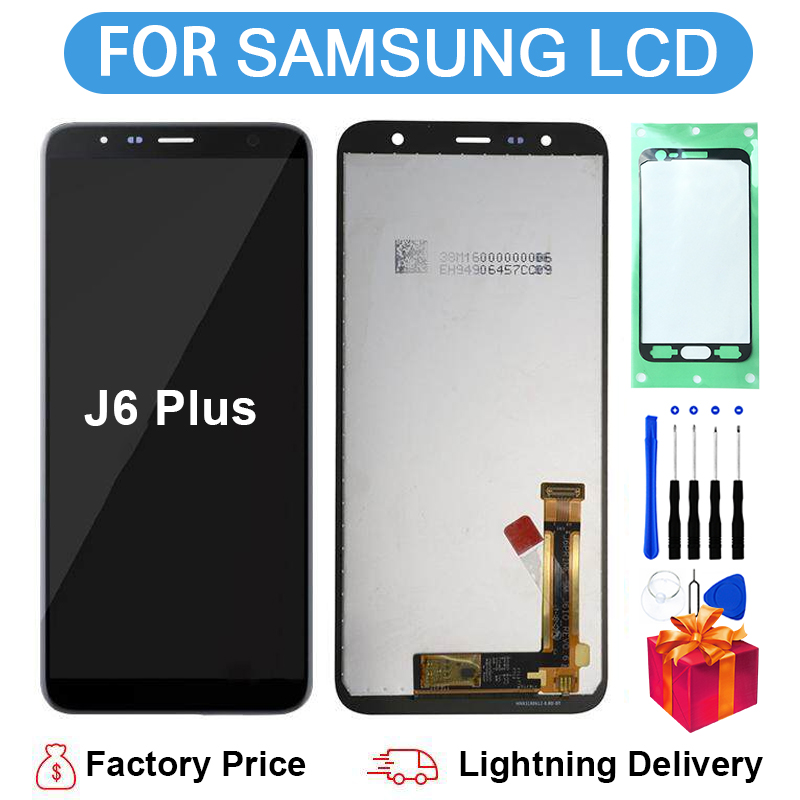 จอ LCD ทดสอบ100% สำหรับ Samsung Galaxy J6 + J6 Plus J610อะไหล่หน้าจอ ...