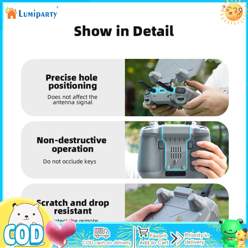 Protective Cover Sun Hood Remote Control Accessories Sunshade Drone RC Screen Protector Compatible For DJI Mini 4 Pro/Air 3/RC 2